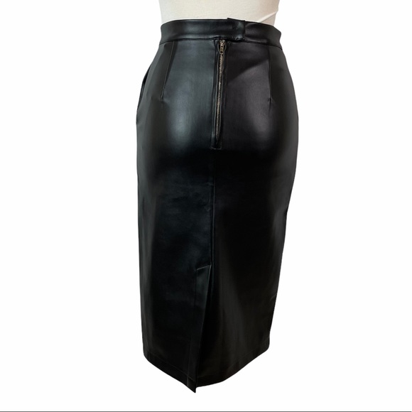 ASOS Ivyrevel PU Midi Pencil Skirt size 4 black - Picture 7 of 16